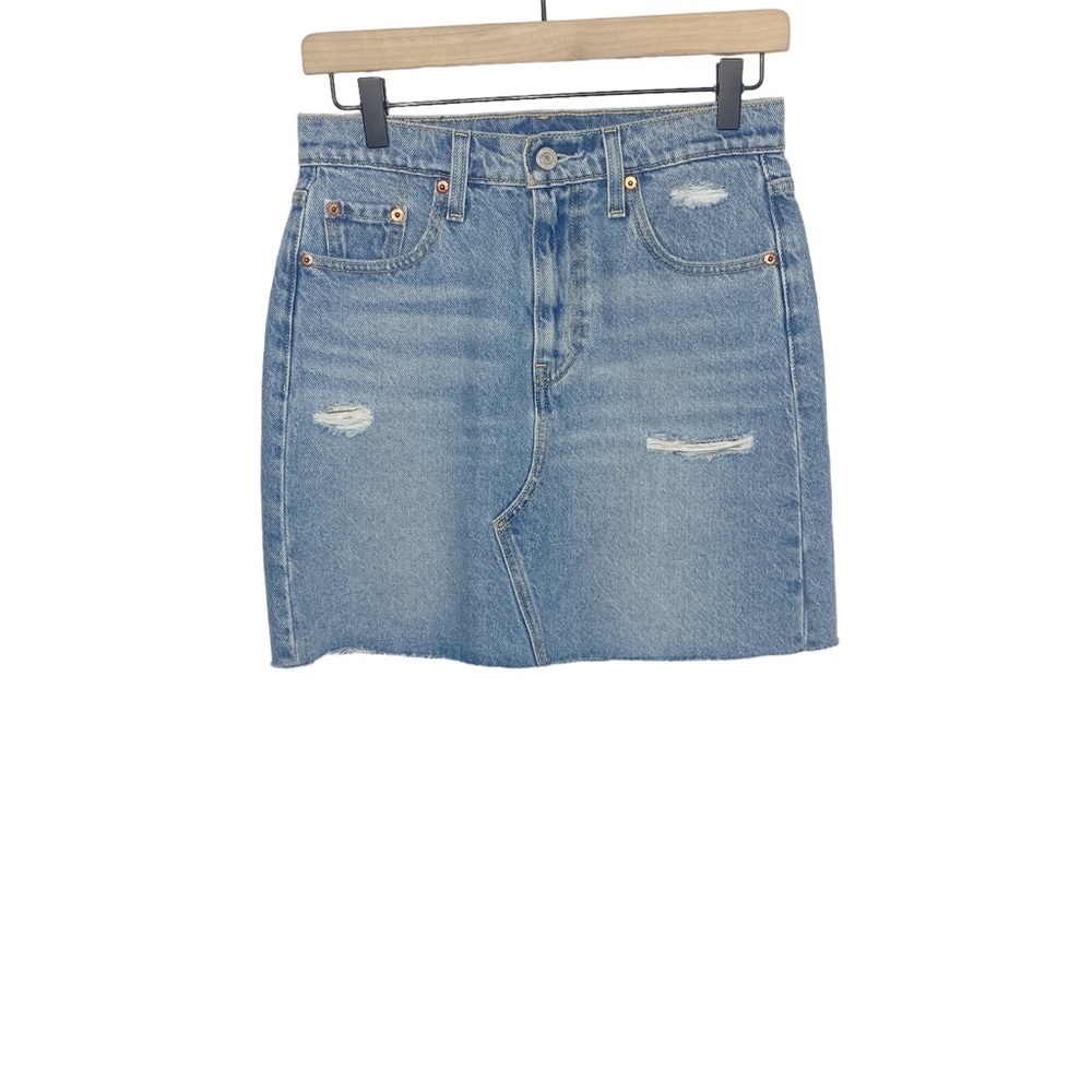 Levi’s denim skirt distressed size 26 - Picture 2 of 4